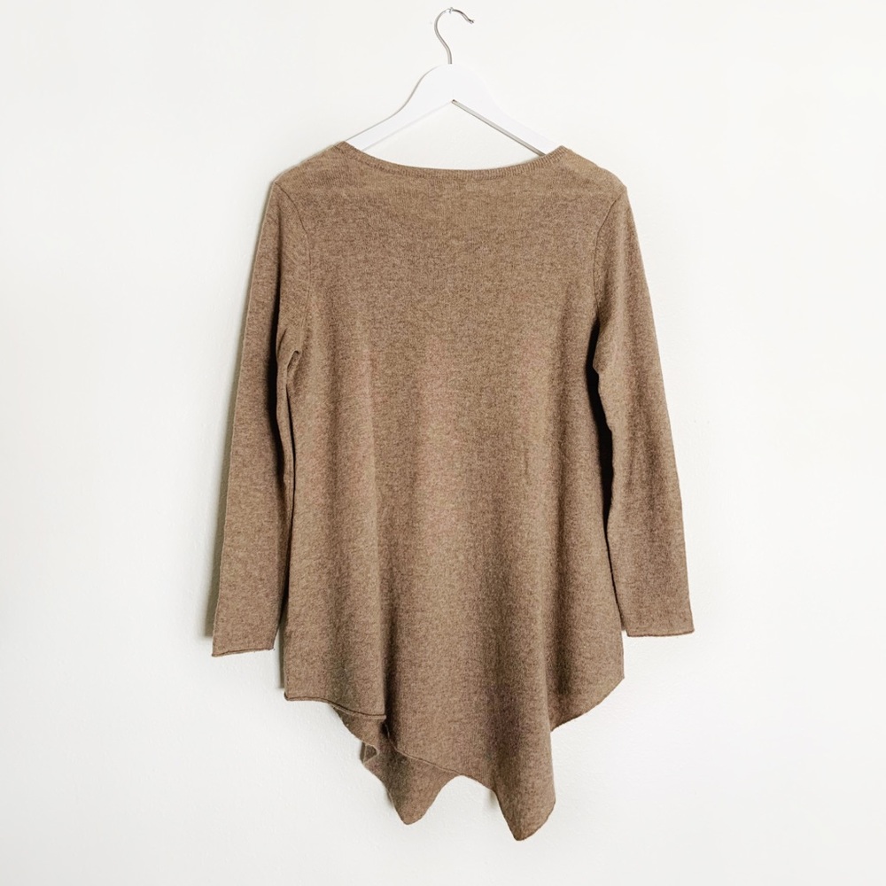 Joie Tambrel Asymmetrical Sweater Tan Cashmere Wool S - Picture 5 of 7